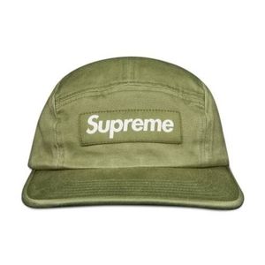 SOLD - Supreme Washed Chino Twill Camp Cap Light Olive